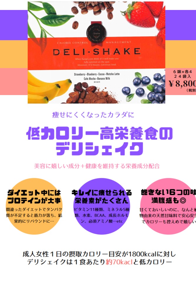DELI-SHAKE （デリシェイク）24袋入り（各4袋） 6種のフレーバー